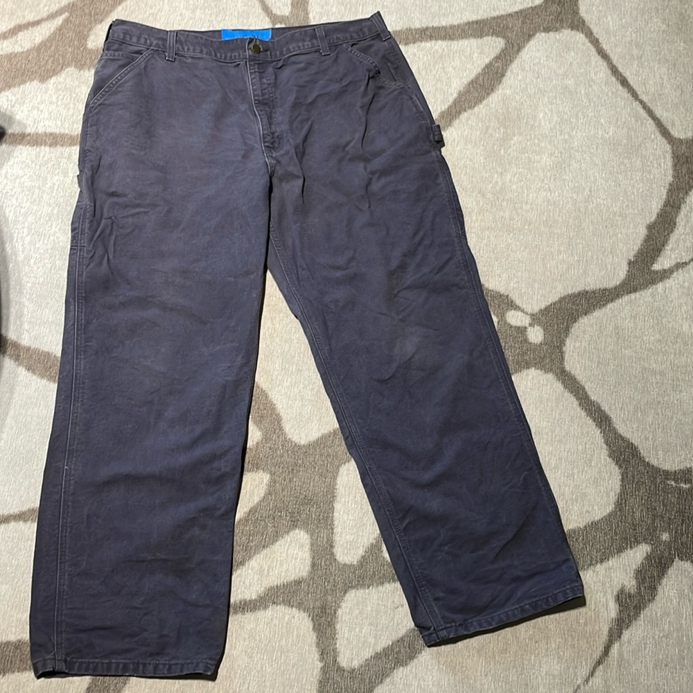 Carhartt Blue Carpenter Work Jeans 40 x 31 Well Worn Washed Distressed, No Tags